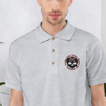 MDP Skull Embroidered Polo Shirt